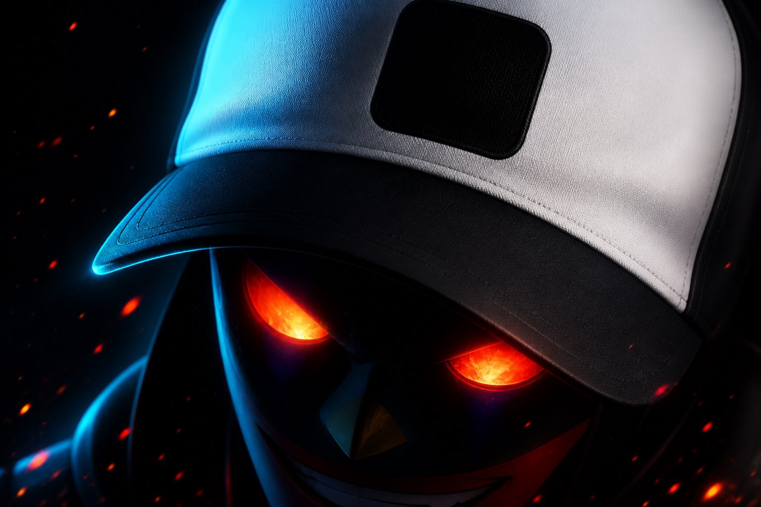 Cap and ember eyes